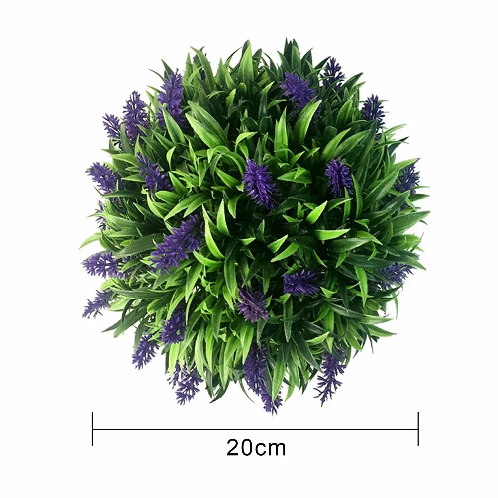 Fake Plant Ball Lavender Topiary Hanging Basket Home Decoration Plastic Restaurant Wedding Handicraft 25cm 30cm