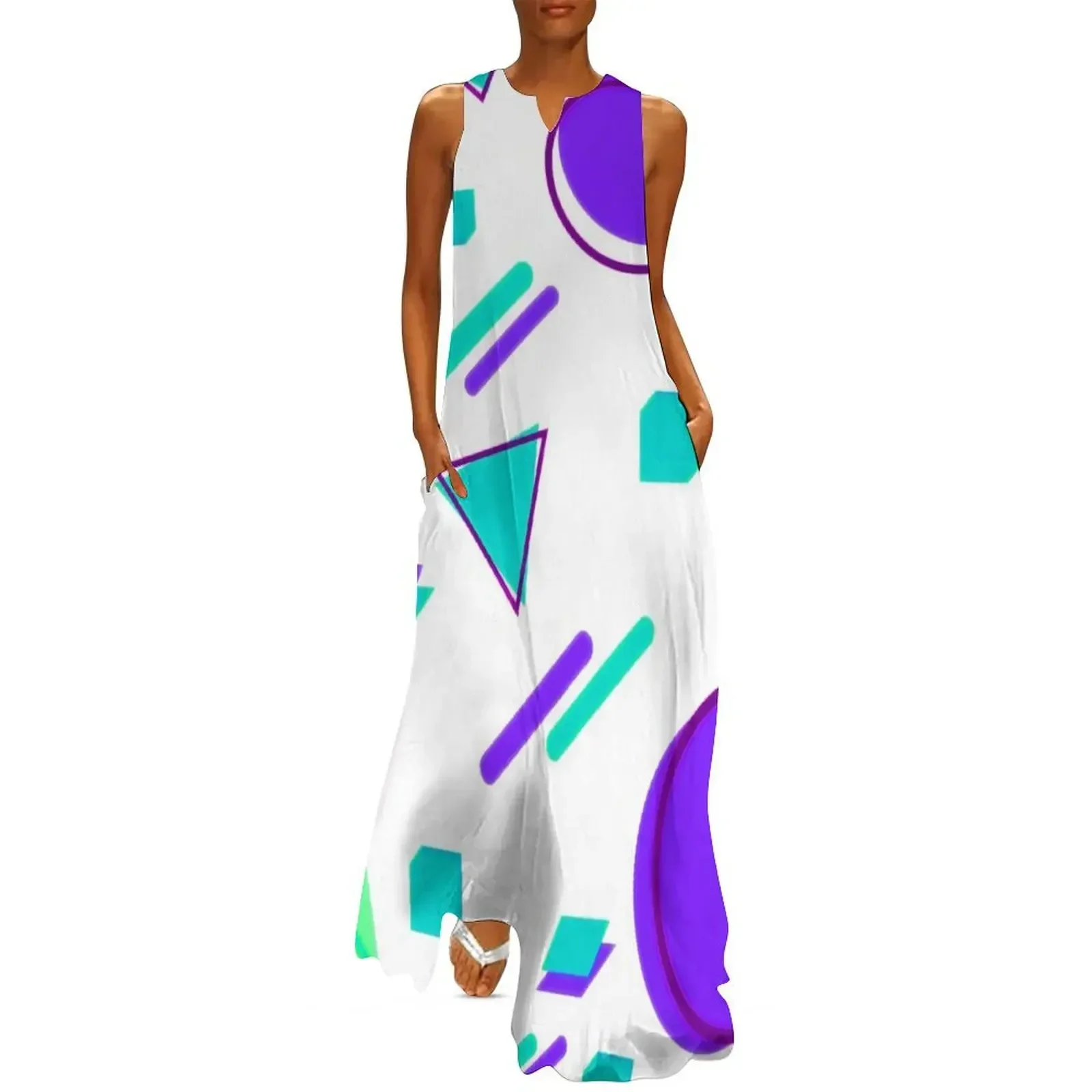 

Memphis Style Geometric Long Dress sexy short dresses daring summer women's suit womens dress dresses for prom Dress