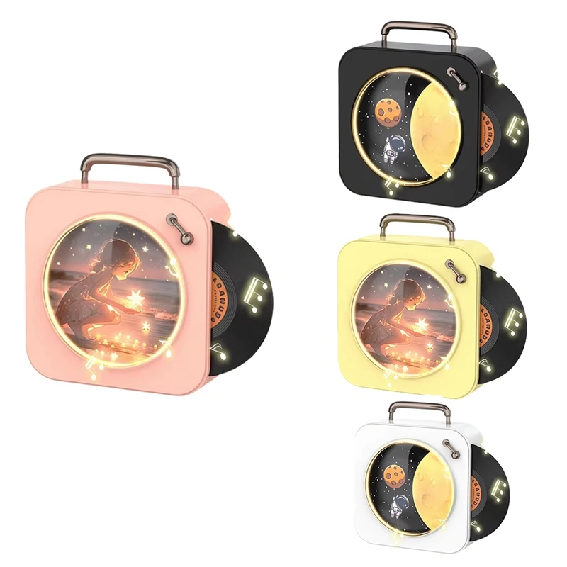 Lettore Bluetooth vintage Suono stereo Effetti sonori stereo Radio Disco in vinile Piccolo lettore CD stereo domestico