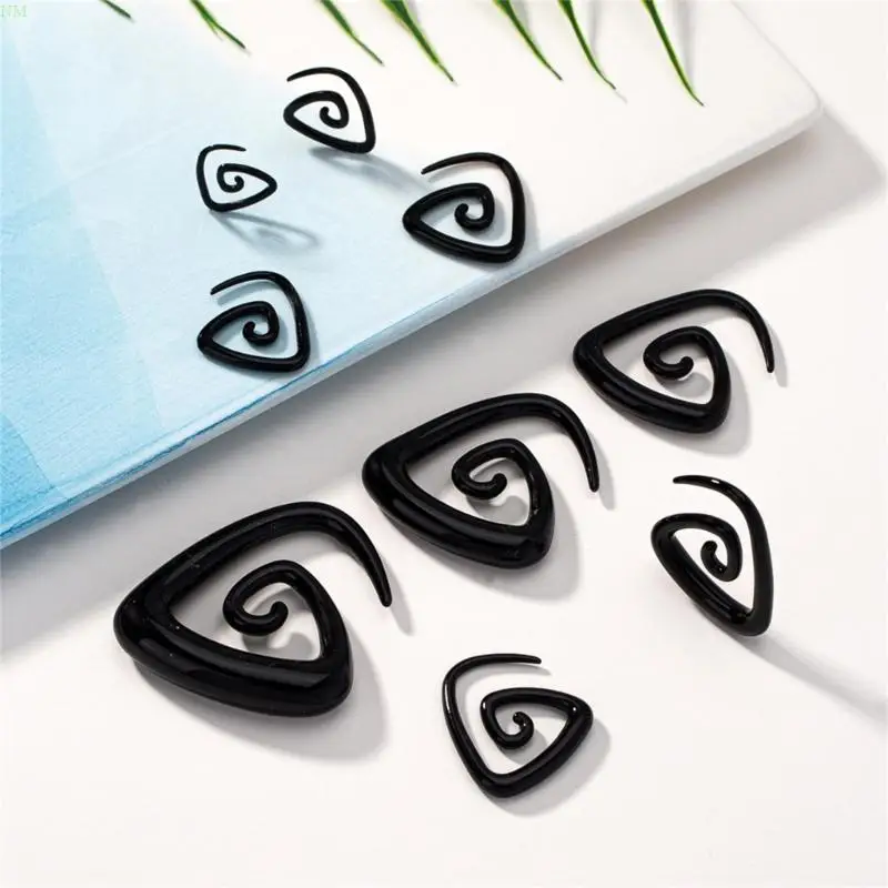 9 Pairs Helical Ear Gauges Acrylic Fashion Earrings Comfortable Studs Earrings Acrylic Texture Present for Men and Women