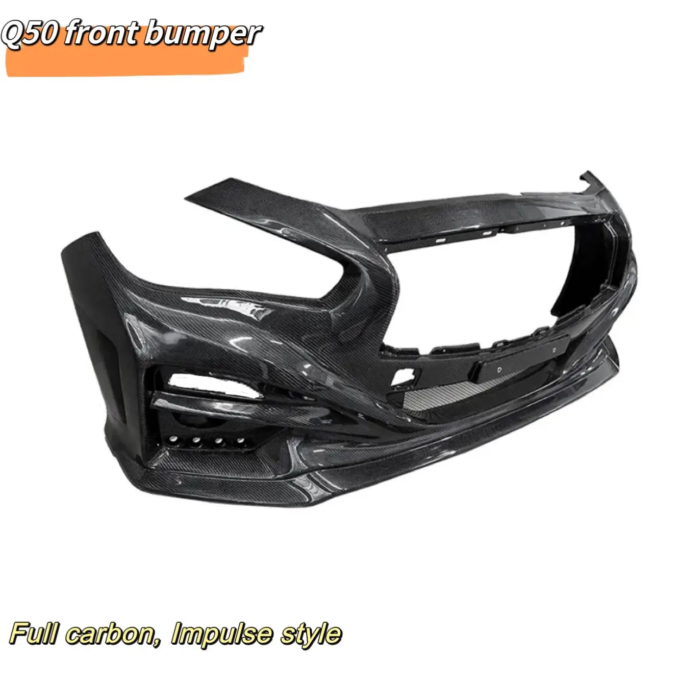 

MRD Full Carbon Fiber Front Bumper Impulse Style for Q50 2014+ Regular Carbon Honeycomb Front Bumpercustom