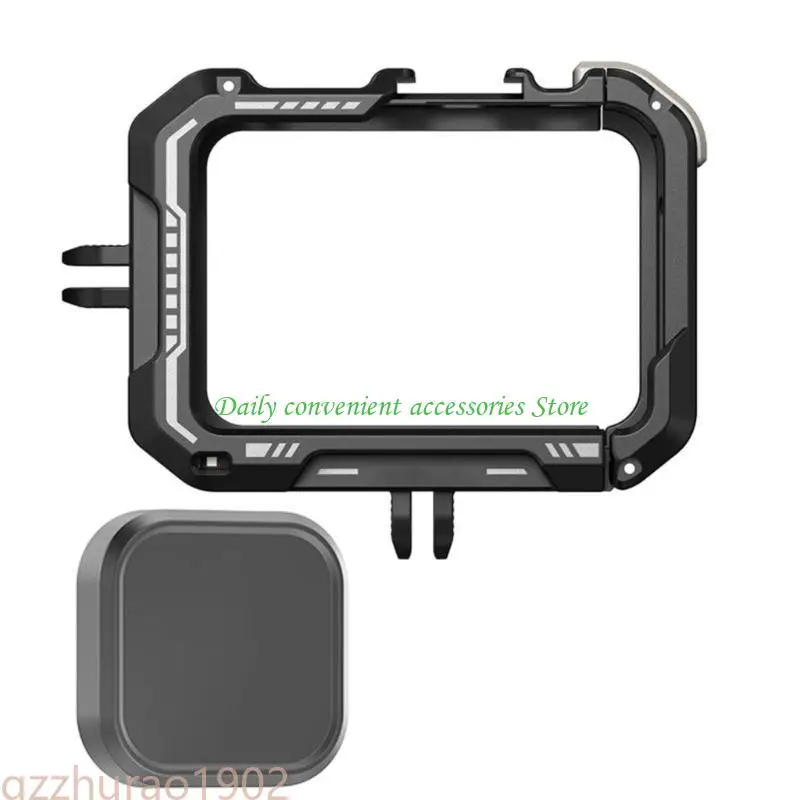 

97QB 2Pcs Quick Release Aluminum Alloy Camera Cage for 13/12/11/10/9 with Silicone Lens Cover Lens Protector