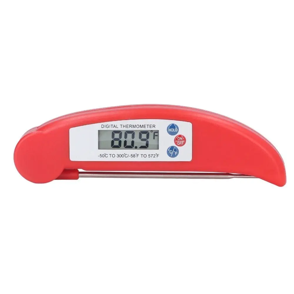 ABS Stainless Steel Digital Food Thermometer Foldable Probe Fast Measurement Instant Read Thermometer Calibration Function