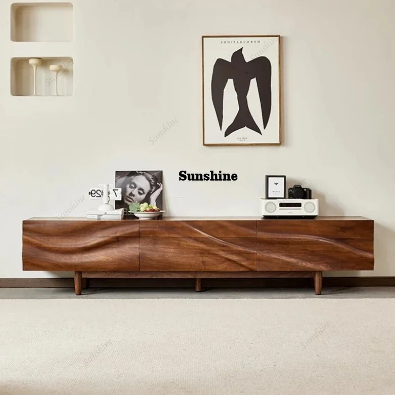 

Storage Solid Wood Tv Stand Drawers Living Room Minimalist Floor Tv Stand Showcase Universal Meuble De Television Furniture Home