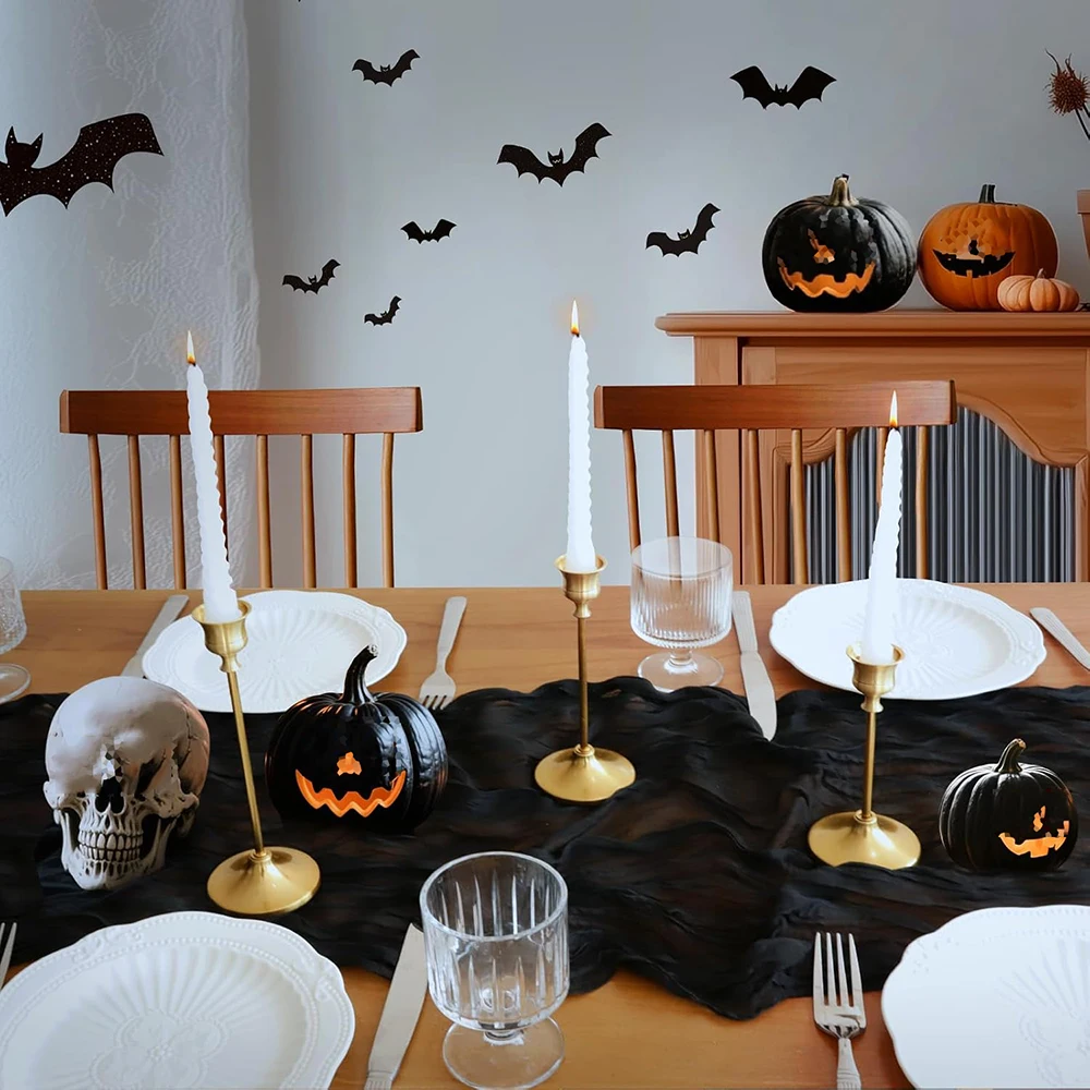 Black Cheesecloth Table Runner Halloween Decoration Boho Rustic Gauze Cheese Cloth Table Runner Wedding Bridal Shower Birthday