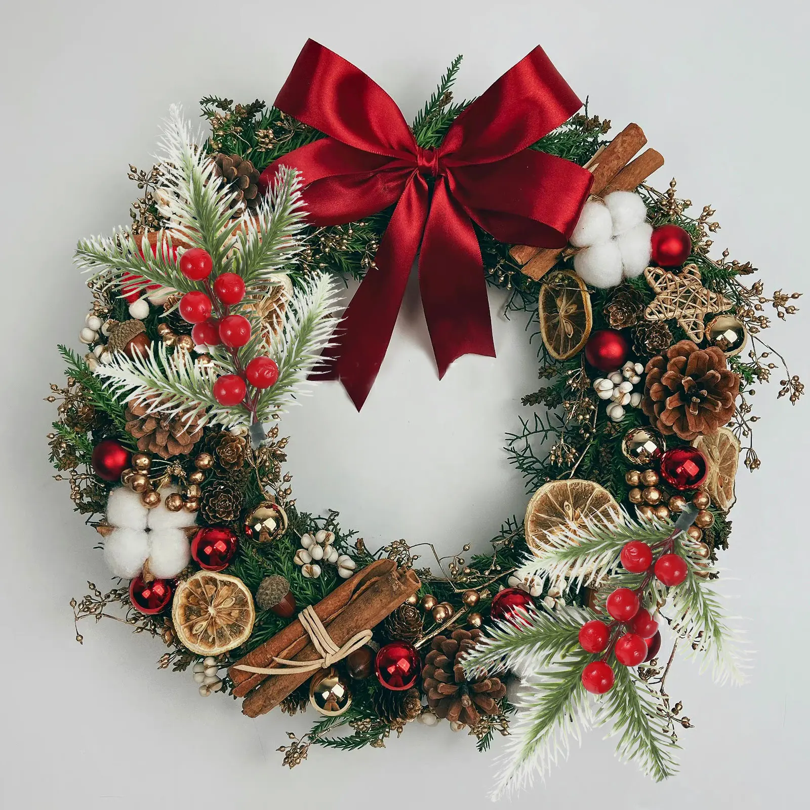 

10pcs Christmas Tree Decorations Fake Berry Stems Artificial Xmas Branches Holiday DIY Accessories Warm Color