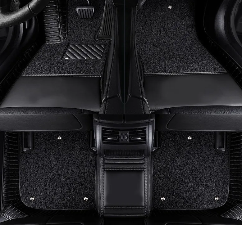 Good quality! Custom special car floor mats for Mercedes Benz GLA 45 AMG 2024 non-slip double layers carpets for GLA45 2025-2020