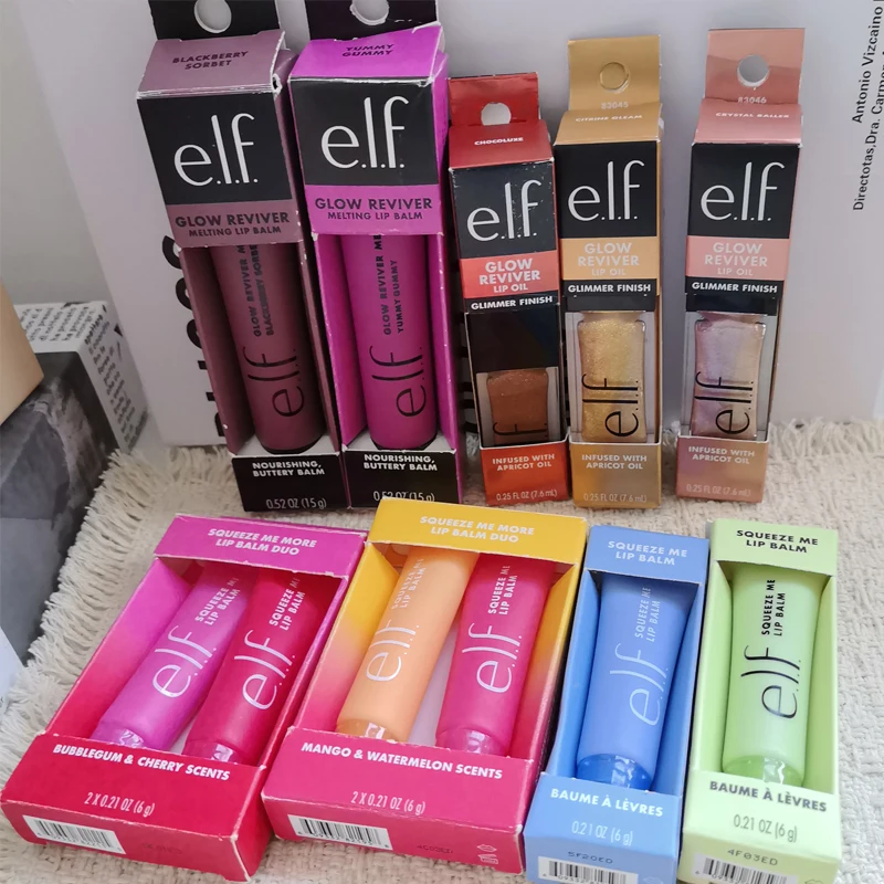 Hot E.l.f Glow Reviver Lip Oil Melting Lip Balm Squeeze Me More Lip Balm Duo Hydrating Tinted Fruit  Lip Gloss Makeup Cosmetics