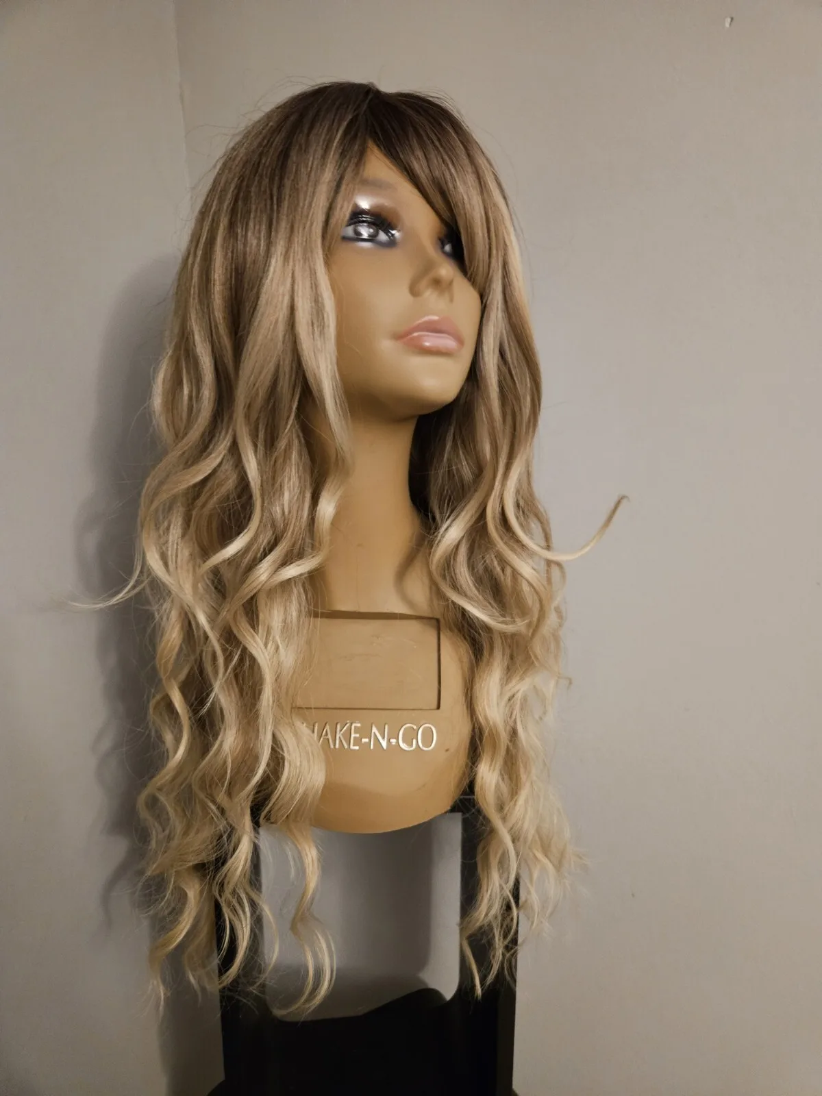 جديد طويل مختلط أشقر متموج الشعر الانفجارات الكثير من الألوان أومبير #3