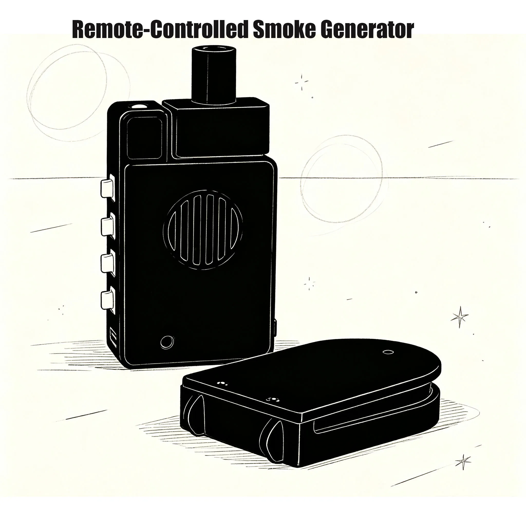 Remote-Controlled Smoke Generator with 4-Color Light - Ultra Magic Tricks Props Mentalism Gimmick Stage Magician Professional