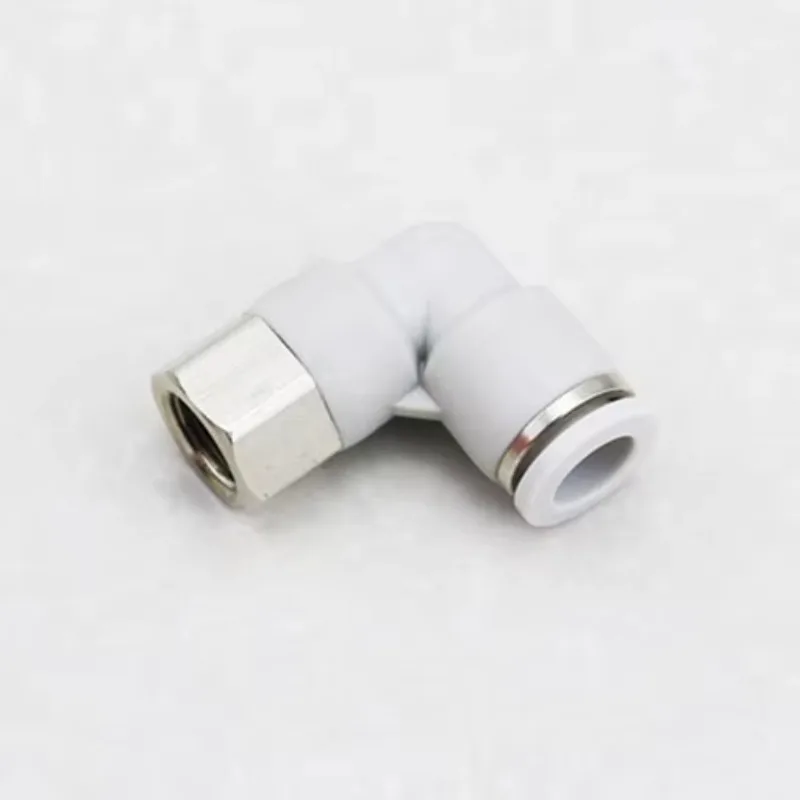 PLF Series White Black Blue Cap Pneumatic Quick Coupling Female Thread Elbow Connector Tube air Push in High Quality Fitting