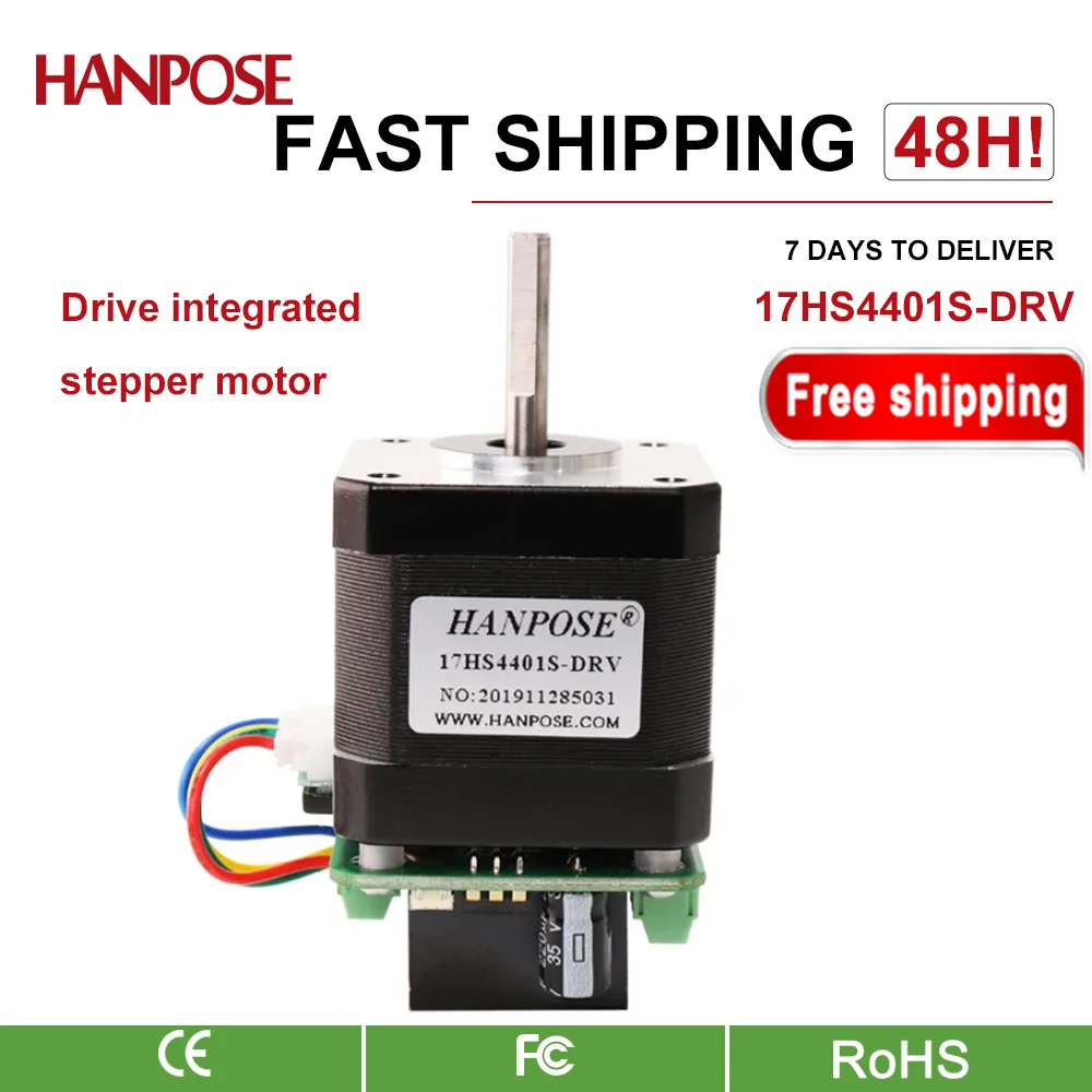

1pcs NEMA17 17HS4401S-DRV 1.5A 40N.cm 42 micro stepper motor driver module integrated motor control board driver for 3D printer
