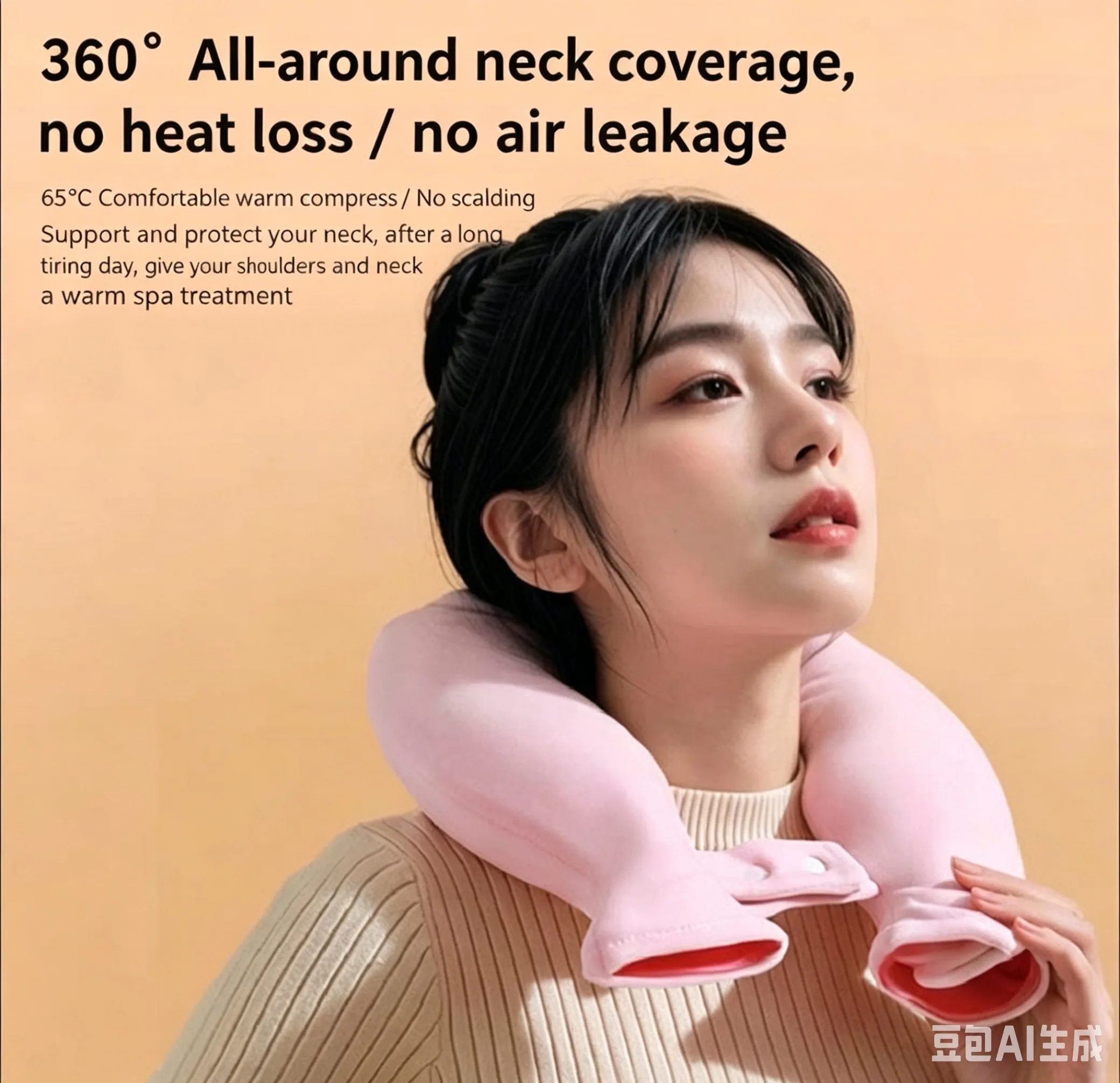 U Shaped Hot Water Bottle Thickened Explosion-proof Water Filled Neck Shoulder Hot Compress Hanging Neck Warmer