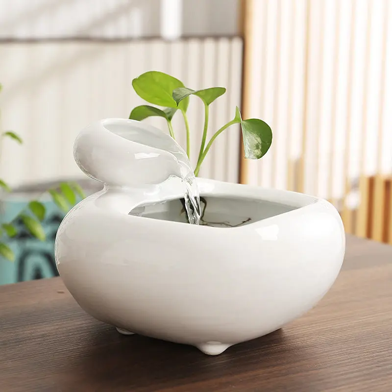 For Ceramic water fish tank automatic circulation water ornament desktop fountain office opening decoration ornament