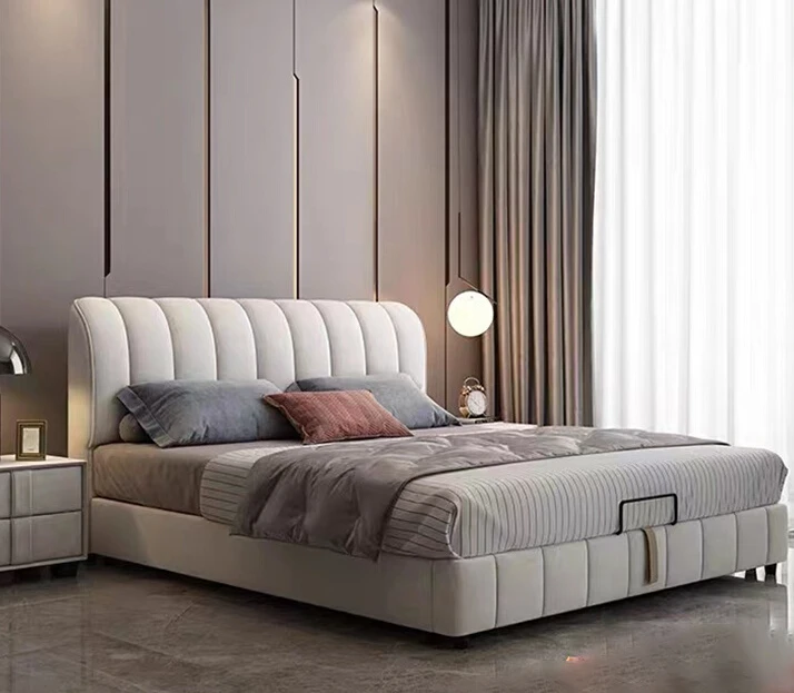 Italian fabric soft bag, modern and minimalist technology, fabric bed, light luxury for rental use