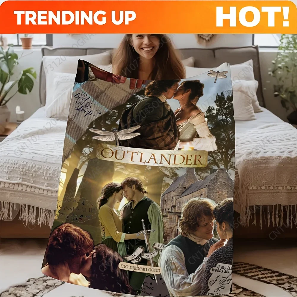Custom 1pc OUTLANDERS Jamie Fraser TV Show Themed Blanket - Soft Flannel All-Season Bedspread Suitable For Sofa, Bed, Office Nap