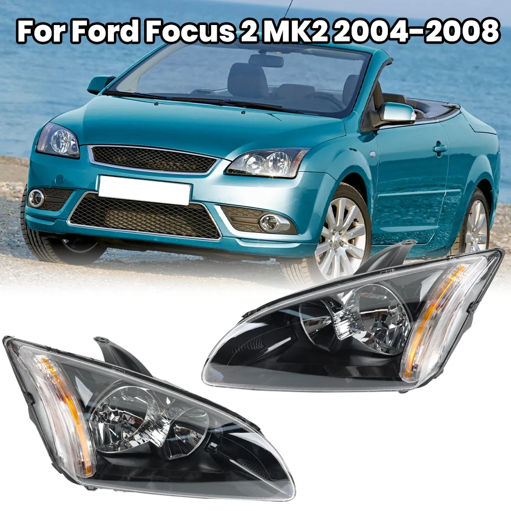 Car Front Headlight For Ford Focus II Mk2 2004 2005 2006 2007 2008 Head Light Headlamp car Light no with motor accessories