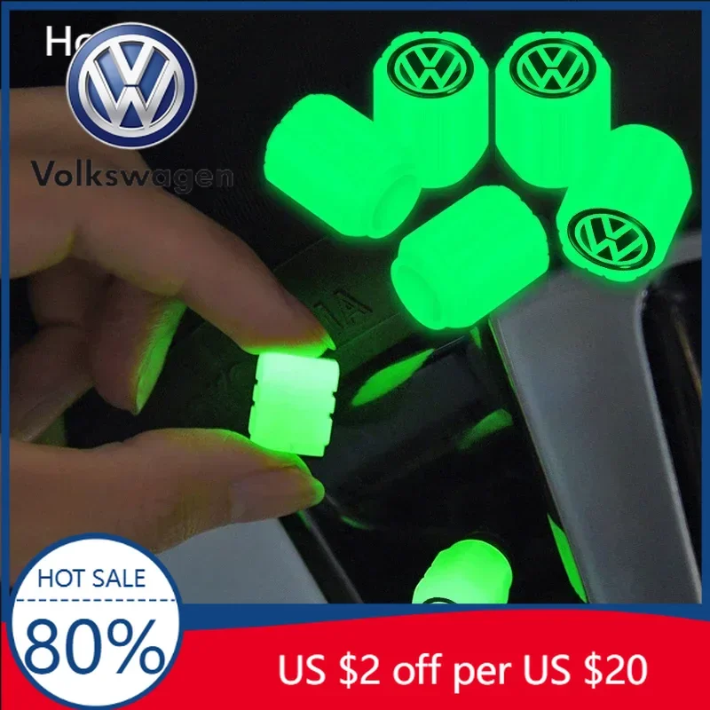 

Колпачки на ниппели колес для автомобилей Volkswagen (4 шт.), флуоресцентные, для Volkswagen Golf, Polo, Tiguan, Passat B6, Jetta, Touran, CADDY, GTI
