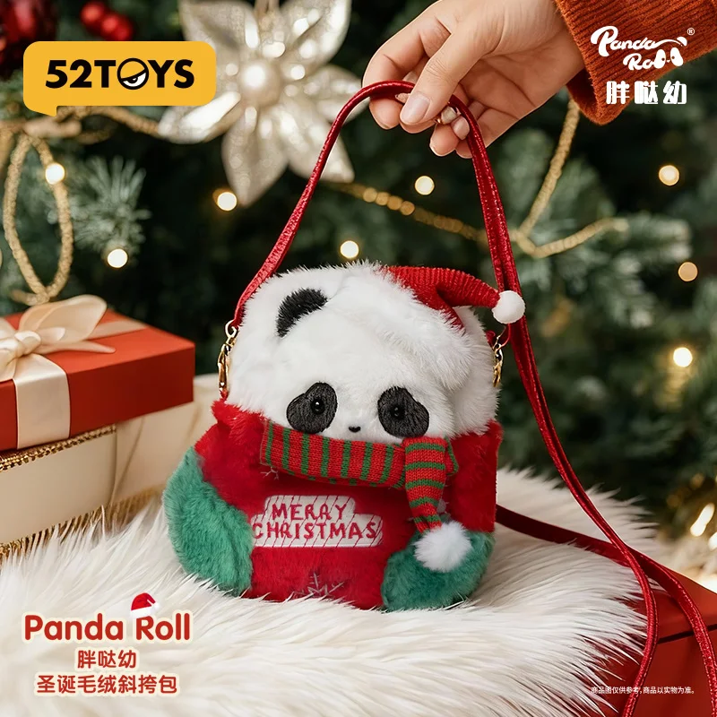 

Рождественский подарок, оригинальная рождественская серия 52TOYS, сумка через плечо, рулон панды, плюшевая сумка через плечо, плюшевая игрушка с пандой, сумка на плечо, подарок