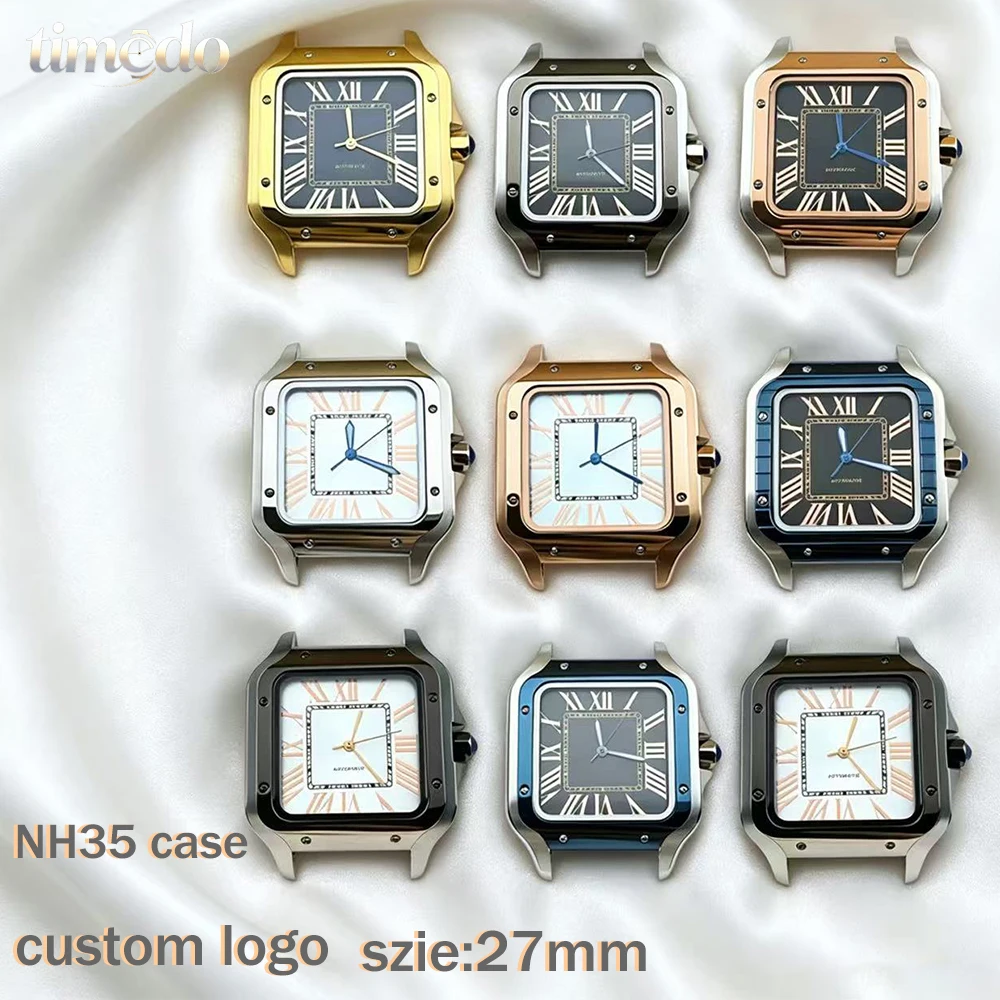 

Men's watch modification accessories NH35 case stainless steel customized LOGO case 27mm dial watch suitable for NH35 movement