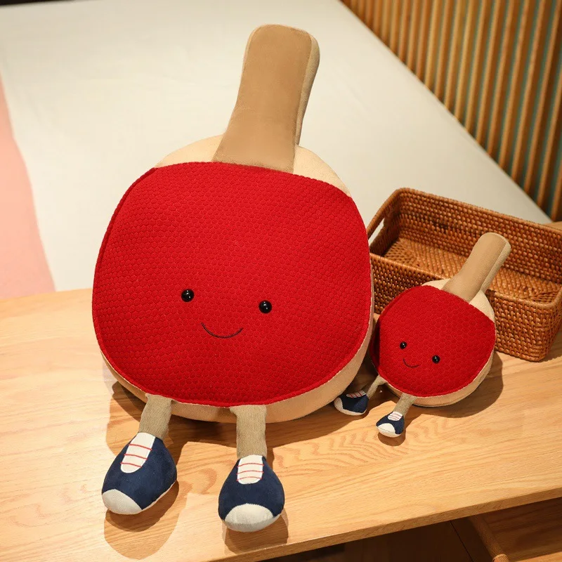 Creative Chinese Style Table Tennis Racket Pillow Plush Toy Children's Birthday Gift Living Room Bedroom Pillow Decoration