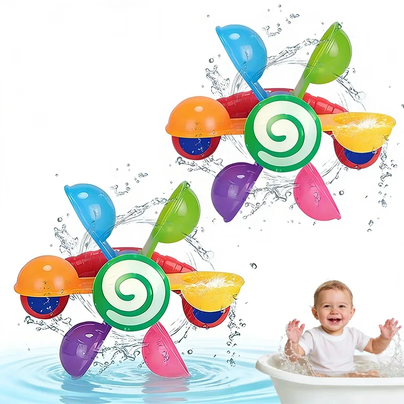 

Вращающаяся игрушка-вертушка для ванны (1 шт.), увлекательная сенсорная игра для малышей, мальчиков и девочек, идеальный подарок на день рождения и Рождество, летние пляжные игрушки