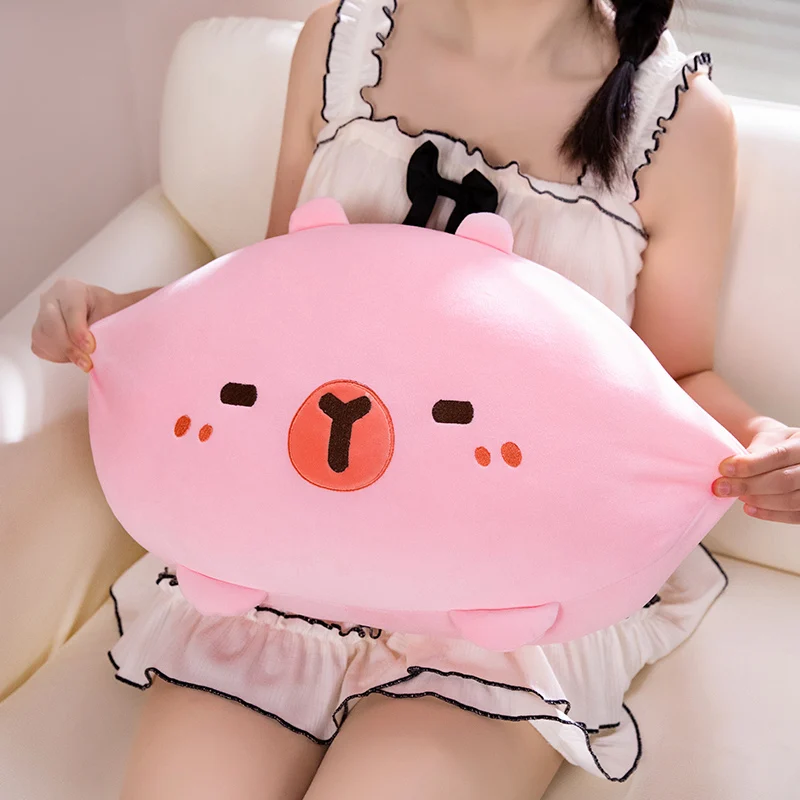 หมอนตุ๊กตายัดนุ่นน่ารักๆการ์ตูนสัตว์ plushie นุ่มฟูนุ่ม bantal Kursi รองรับด้านหลัง