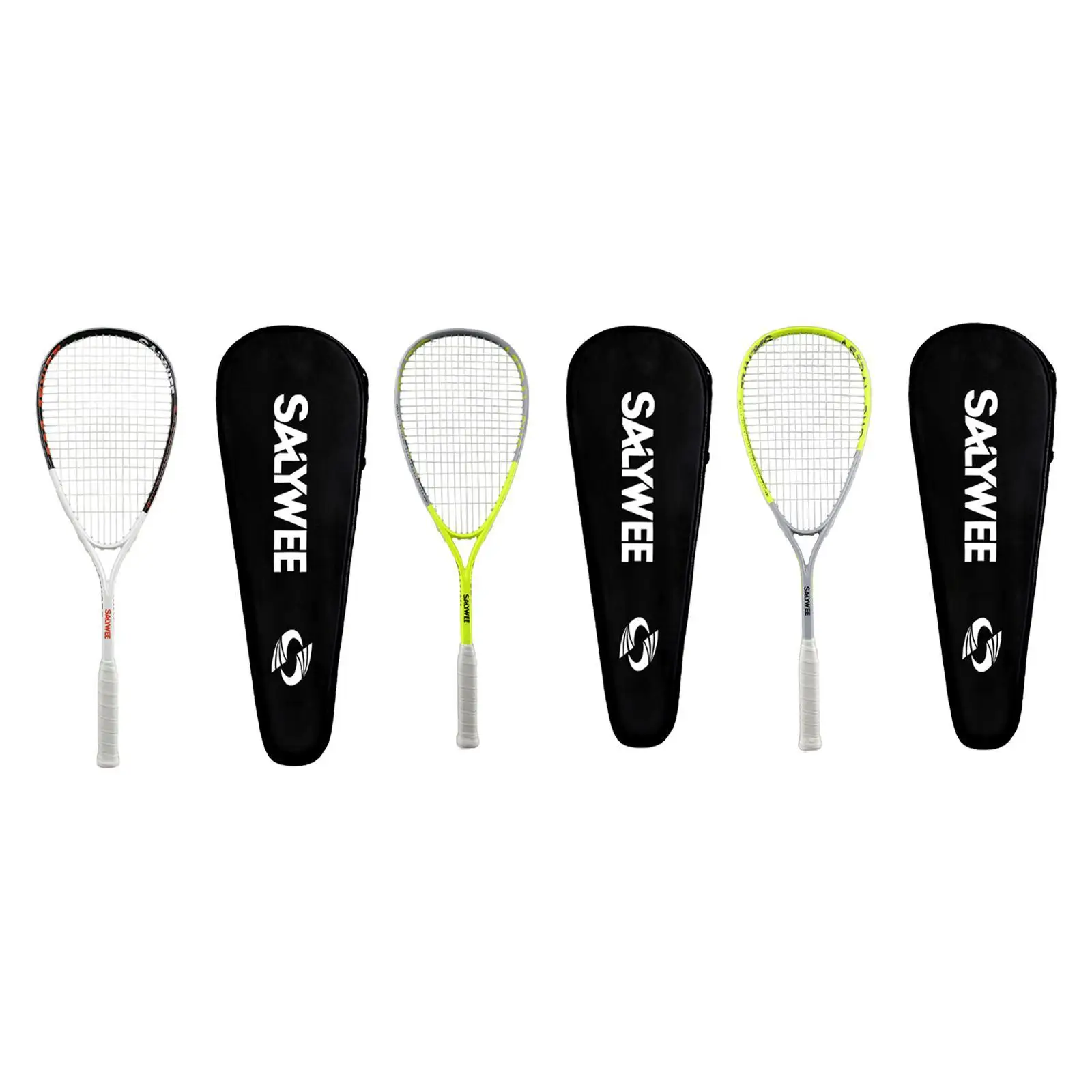

Carbon Fiber Frame Squash Racket Tear Drop Squash Racquet with Bag Squash Training Paddle for Park Traveling Indoor Beginners