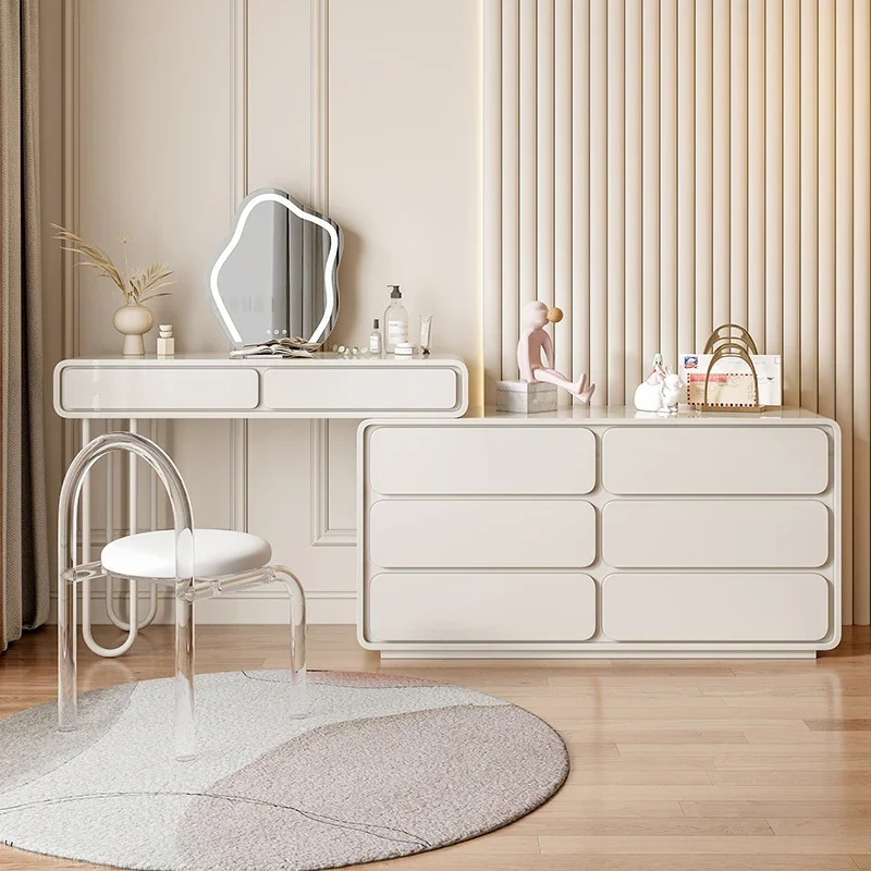 Cosmetic Mobile Dressing Table Dresser Bedroom White Nightstand Dressing Table Console Coiffeuse Chambre Femme Salon Furniture