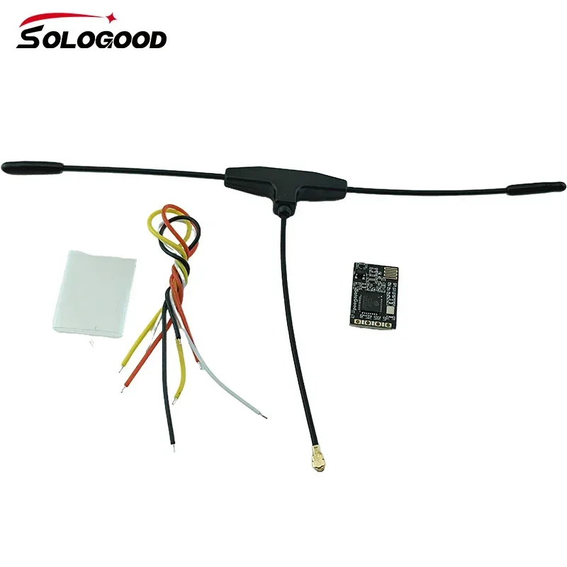 SoloGood ELRS 750MHz 868MHz Receiver With T type Antenn MCU ESP8285 50mW Telemetry Power for RC Racing Drone