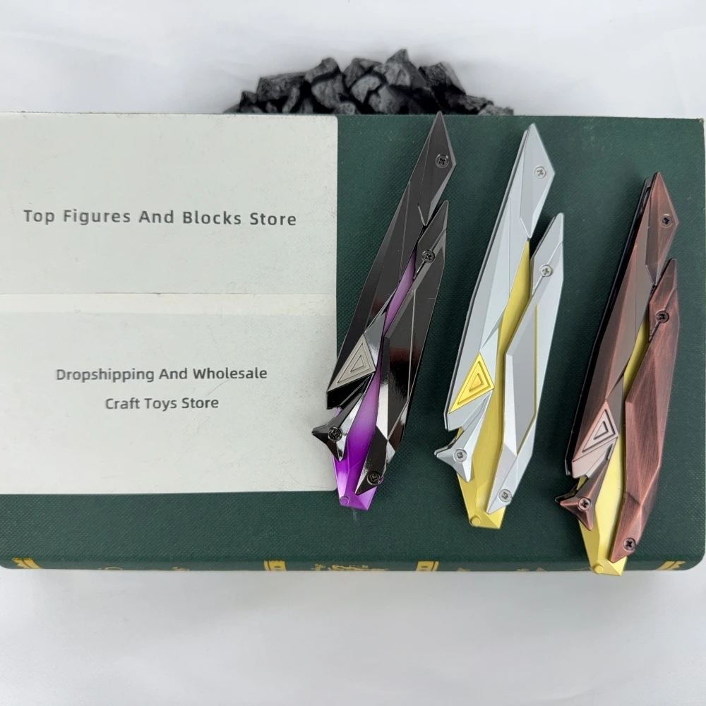 Singularity 2.0 Butterfly Knife Valorant Model Toy - 22cm (8.66in) Zinc Alloy, Non-Sharp Blade, Folding Design, Includes Sheath