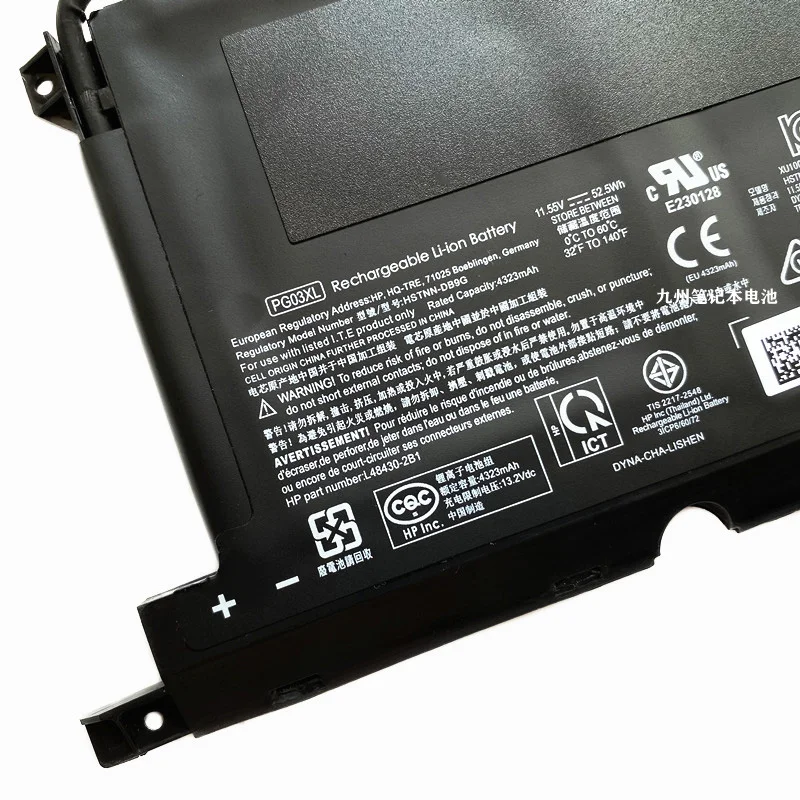 11,55 V Оригинальный аккумулятор для ноутбука PG03XL для HP Pavilion15-DK 15-dk0125TX 831758-005 831532-422 HSTNN-DB9G