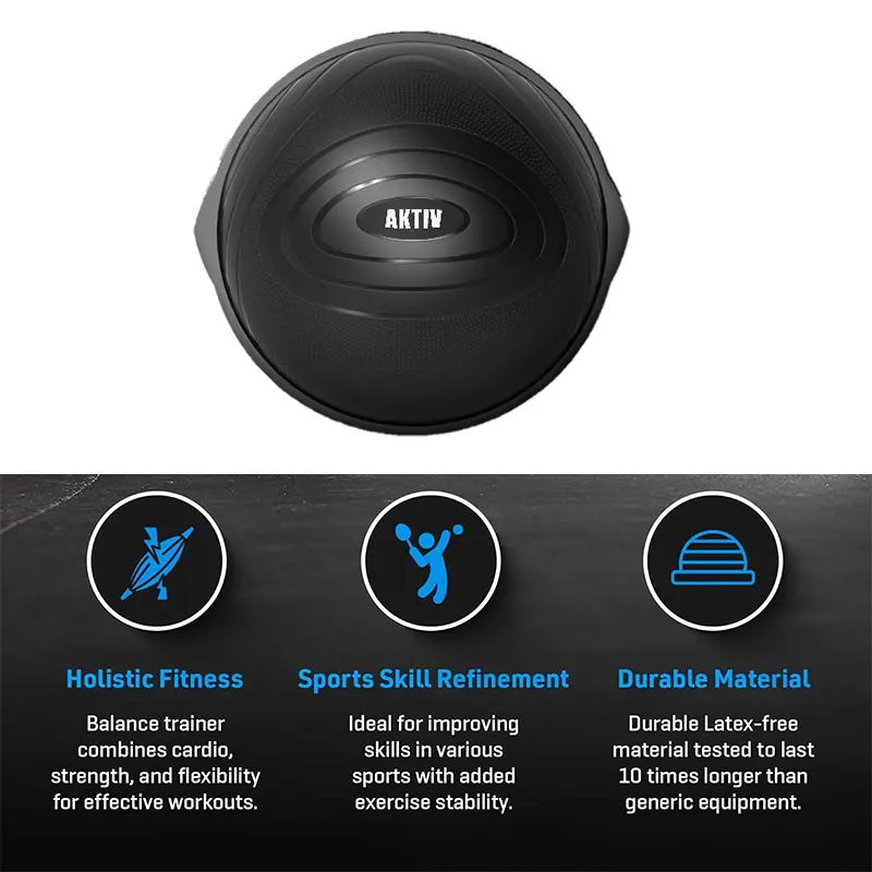Bosu Half Balance Trainer Ball For Core Strength For Yoga & Pilates Stability Workouts