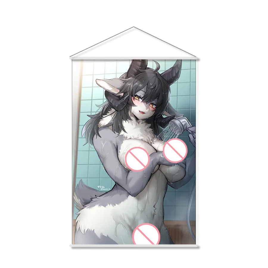 Furry Dakota Anime Wall Scroll Hanging Poster Home Decor Painting