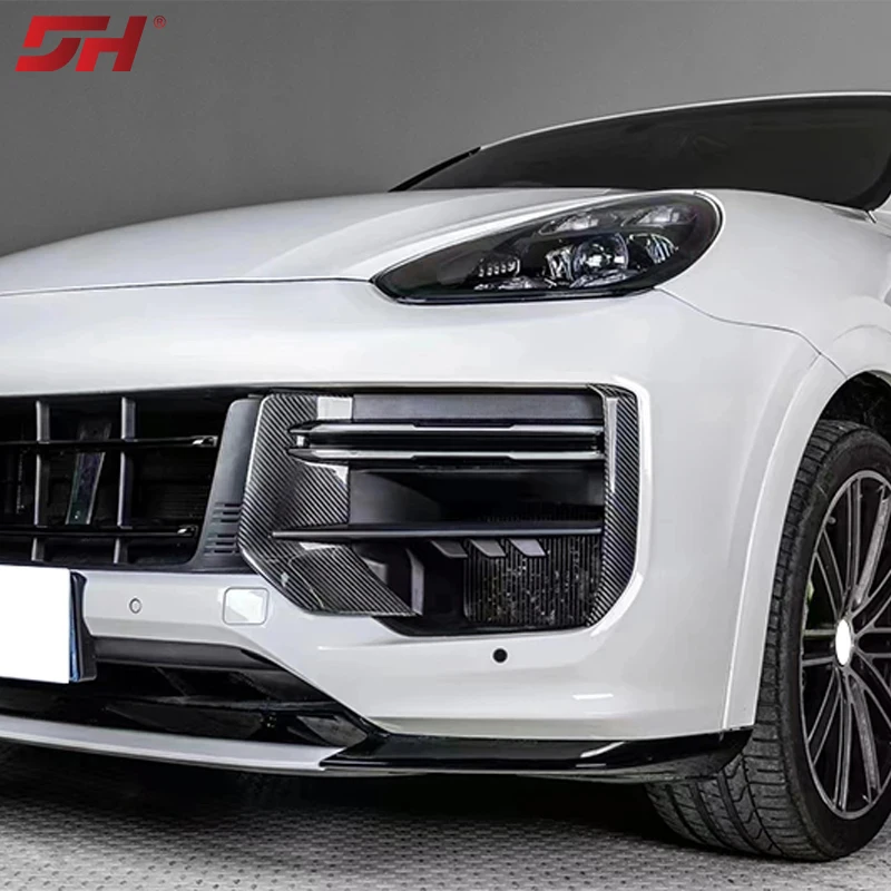 Cars Real  Carbon Fiber Front Bumper Grille Frame  for Porsche Cayenne 9Y0.2 TURBO GT 2024-UP