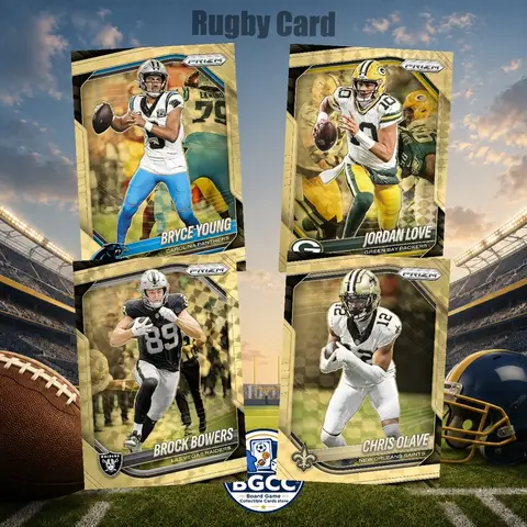 DIY Homemade NFL Rugby Collection Card Bryce Young Jordan Love Terry Hill Lamar Jackson Chris Jones Gold Vinyl series