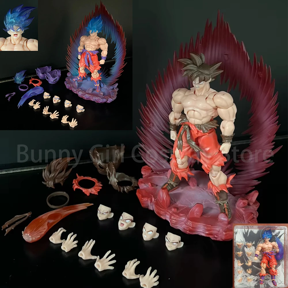 

В наличии E&C Studio 1/12 Dragon Ball Z Shf Super Saiyan God Super Saiyan Son Goku Фигурка Kaio-Ken Аниме Фигурки Игрушки Подарок