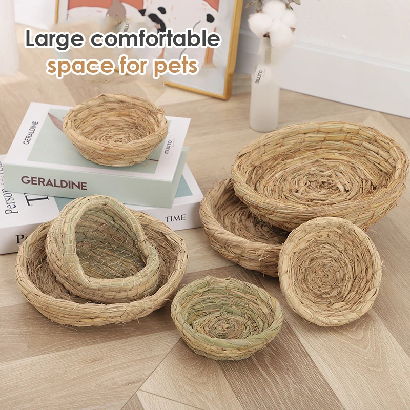 1Pcs Hand-woven Warm Nest Straw Bird Nest Chicken Nest Egg Laying Breeding