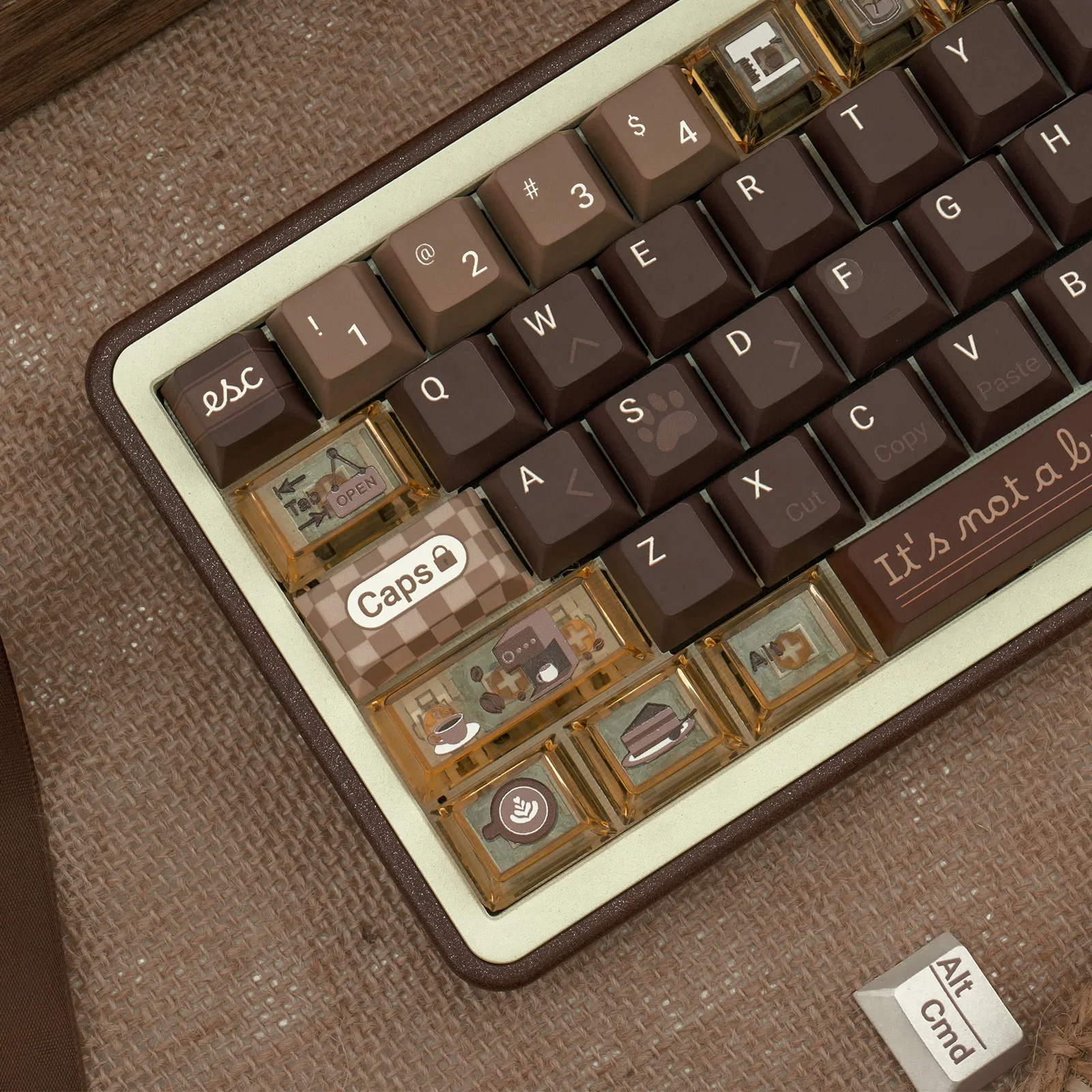 

Programmer Coffee Keycap FOA Original PBT Five-sided Sublimation + Transparent PC Customized Mechanical Keyboard Keycap