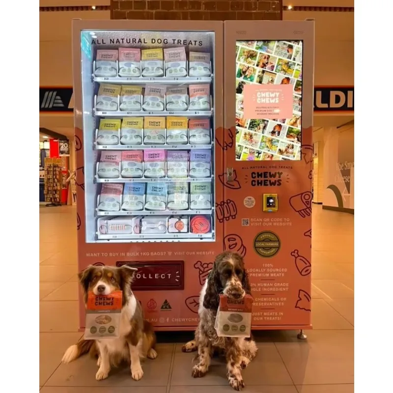 FOB Customized 24/7 Self-Service Pet Food Vending Machine for Dogs and Cats with Treats and Toys Cashless Payment