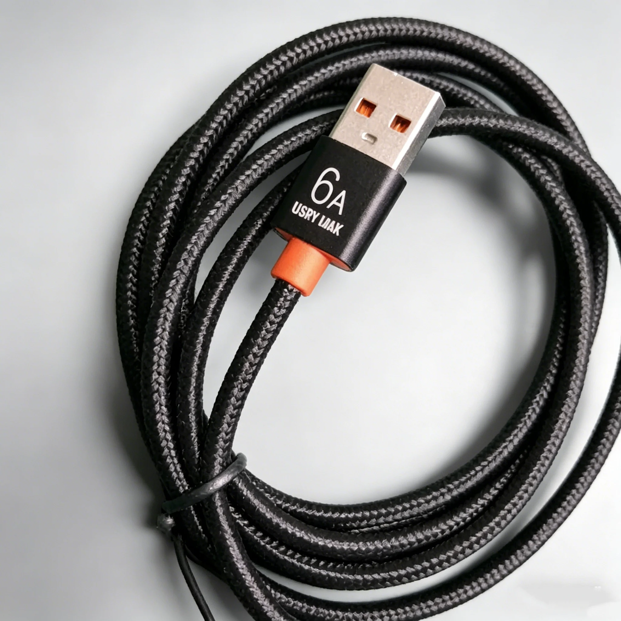 120W 6A USB Male to Female Extension Cable Nylon Braided Fast Charging Data Transfer Cord 1M 1.5M Black