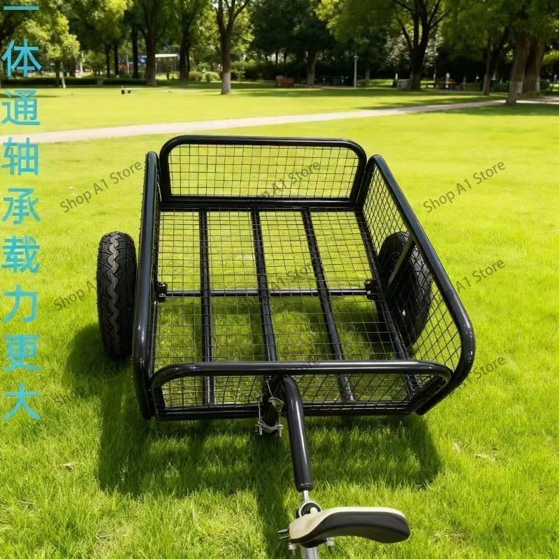 New Hanging Bucket Outdoor Cart Electric Motorcycle Bicycle Rear Hanging Trailer Stall Pulling Goods Camping Fishing Tricycle