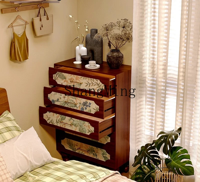 

CL wood chest of drawers, living room entrance decoration, bedroom, bedside locker