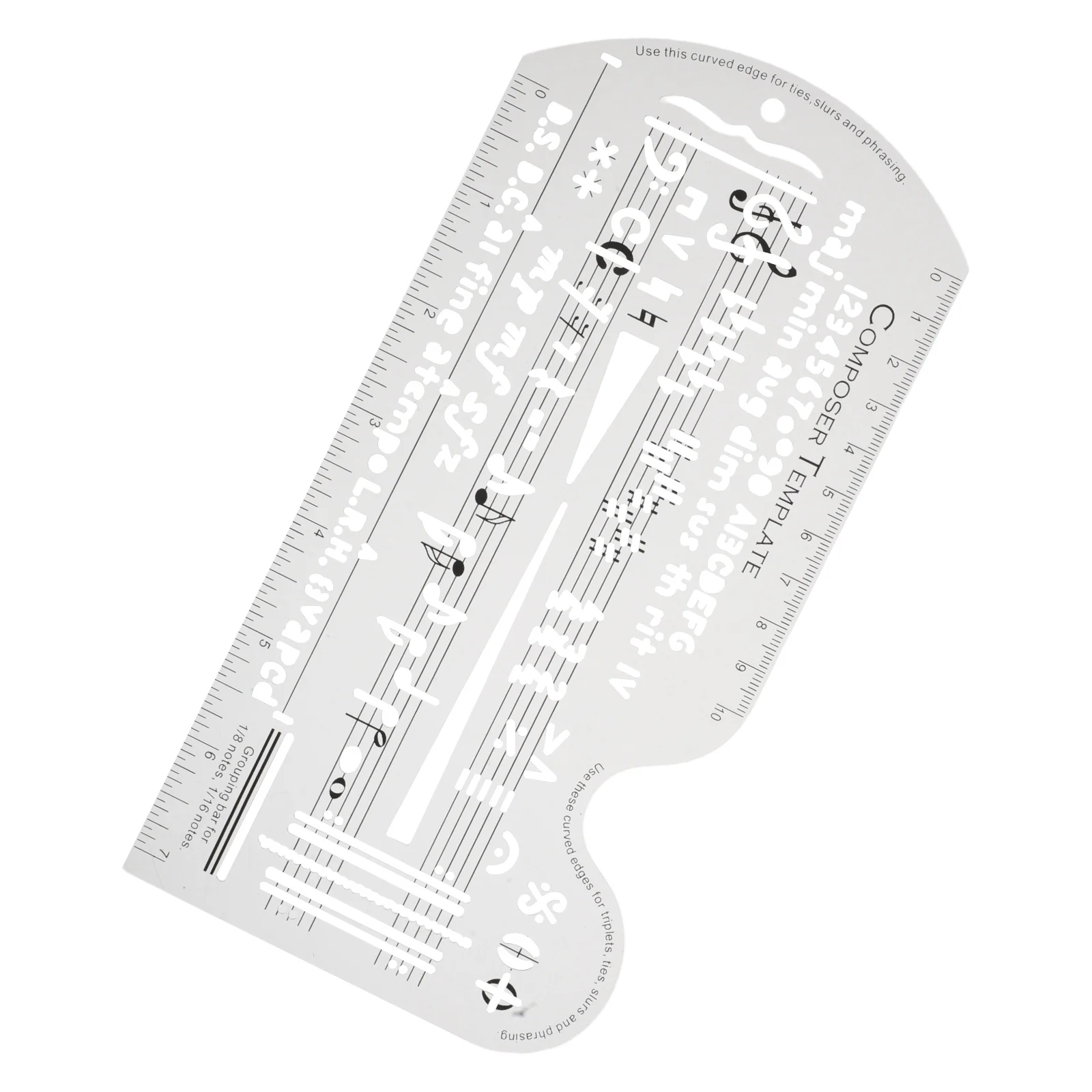 

Five-line Drawing Ruler Music Composition Stencil Sheet Manuscript Tool Plastic Notation Template