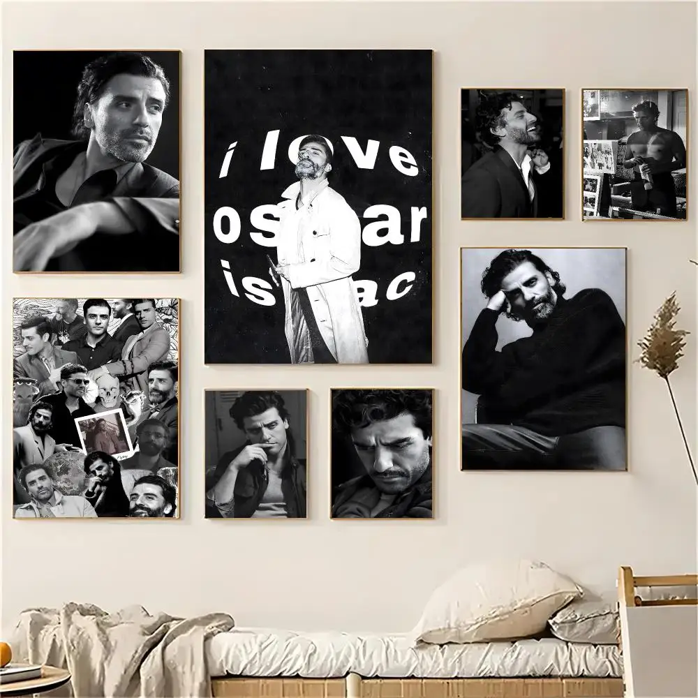 Actor O-oscar Isaac Poster Self-adhesive Living Room Bedroom Party Bar Decor Moisture-proof Fade-resistant HD