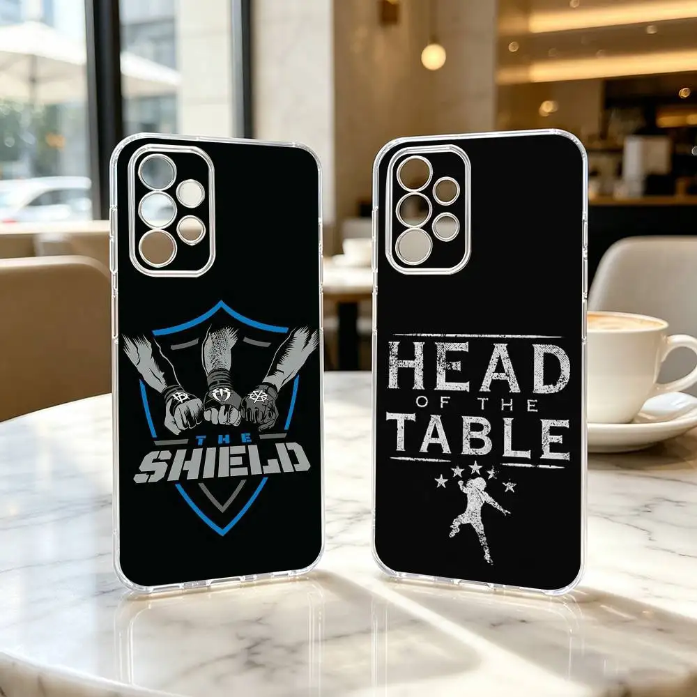 Roman R-Reigns W-Wrestler Logo Phone Case For Samsung S25,S24,S21,S22,S23,S30,Ultra,S20,Plus,Fe Transparent Cover