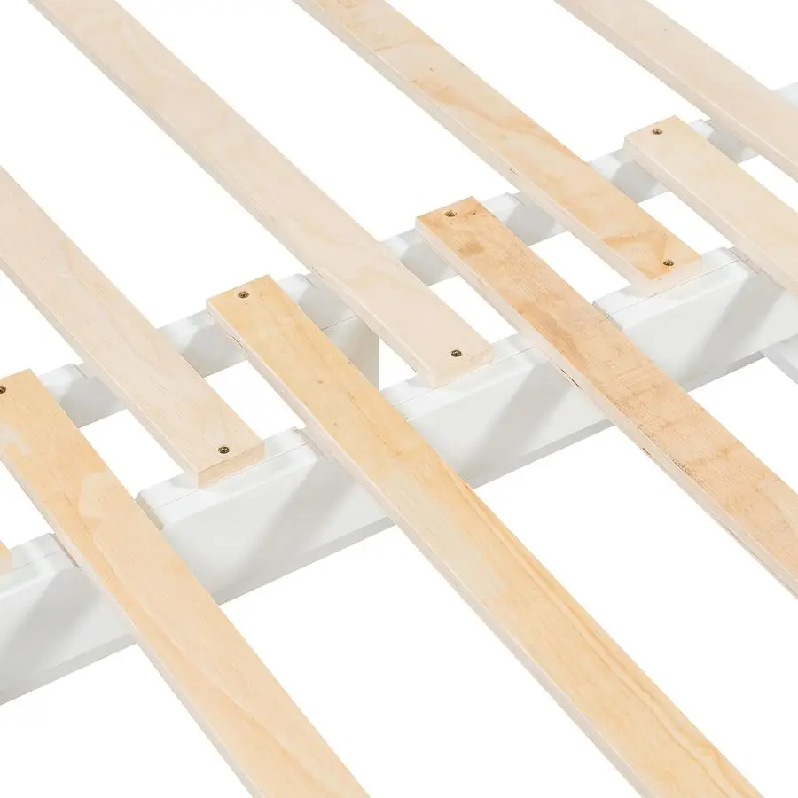 Extendable Daybed with Trundle Bed and Two Storage Drawers, Wooden Storage Daybed, Twin to King Design Extending Bed for Kids Te