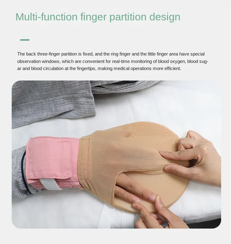 Multifunktionale Trennwand-Öffnungs-Rückhaltehandschuhe, elastisches Tuch, atmungsaktiv, integrierte EVA-Plattenbelüftung, Drei-Finger-Fixierung – Detail 4