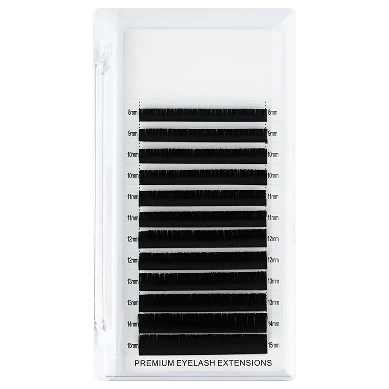 SONG LASHES 12 Rows Professional and Natural Double Tips Flat Lashes False Eyelashes 0.15/0.20 Thickness Makeup Supplies