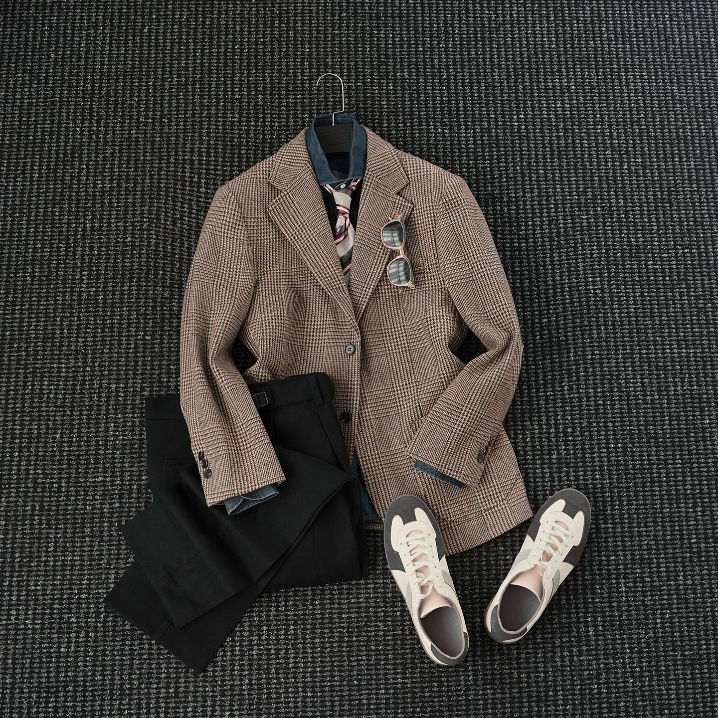 

Queen haute couture 70% wool flat-neck suit men's gentleman vintage blazer